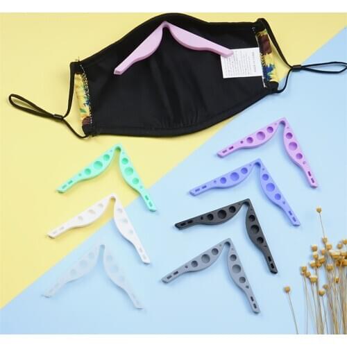 5pcs Silicone Mask Holder Anti-fog Rack Nose Bridge Soft Pad Anti-fog Mask Bracket Glasses Fog Free Accessory Breathe Smoothly