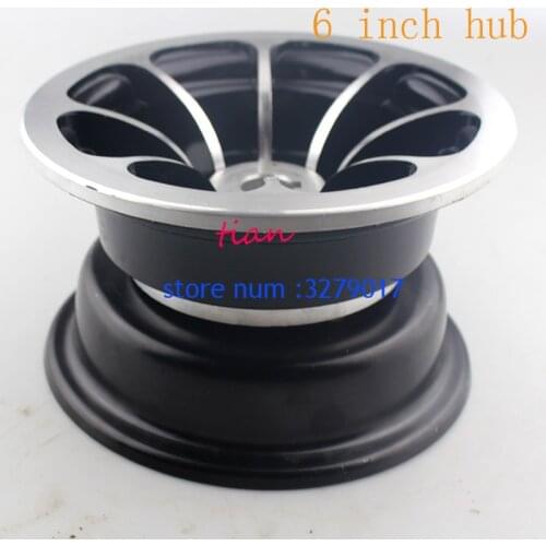 6 inch keyway Aluminum alloy wheel rims fits for 4.10/3.50-6 tyres inner tube 6 '' ATV kart car Scooter Snow sweeper hub