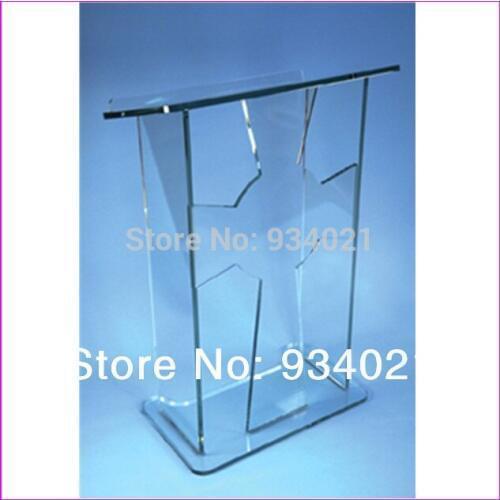 Acrylic Lectern Podium Pulpit Rostrum / Acrylic Speaker Stand Clean and transparent plexiglass