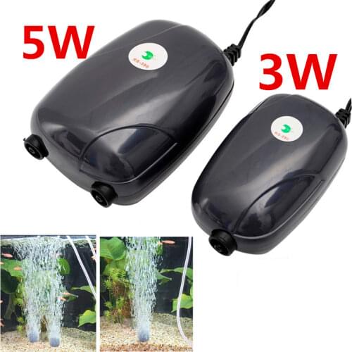 220V Silent Aquarium Air Pump Mini Aquatic Air Compressor Fish Tank Oxygen Maker Pump Aquarium Accessories Single Dual Outlet