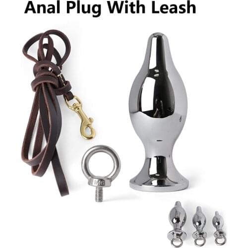 ASS ON LEASH" - WALK YOUR SUB Stainless Steel Anal Plug With Lock Expanding Ass,asslock Butt Plug Big Buttplug Ass Trainer
