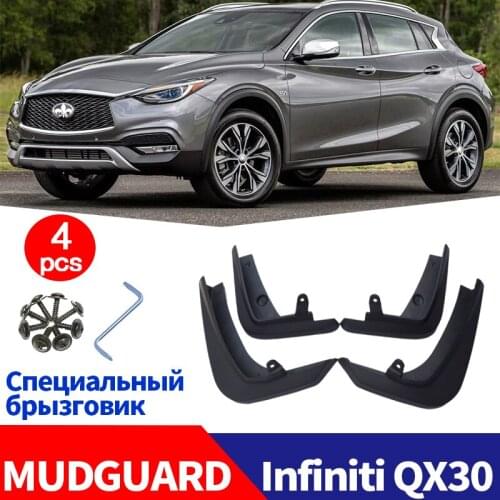 Mudflaps FOR Infiniti QX30 Mudguards Fender Splash Mud Flap Guard Car Accessories Auto Styline Front Rear 4pcs