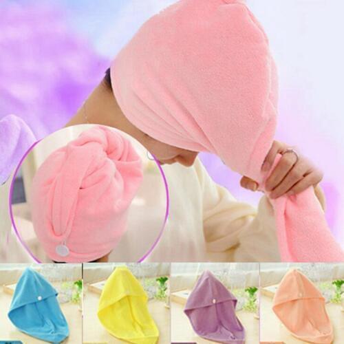 Quick Dry Microfiber Towel Hair Magic Drying Turban Wrap Hat Cap Spa Bathing Towel Bath Accessories