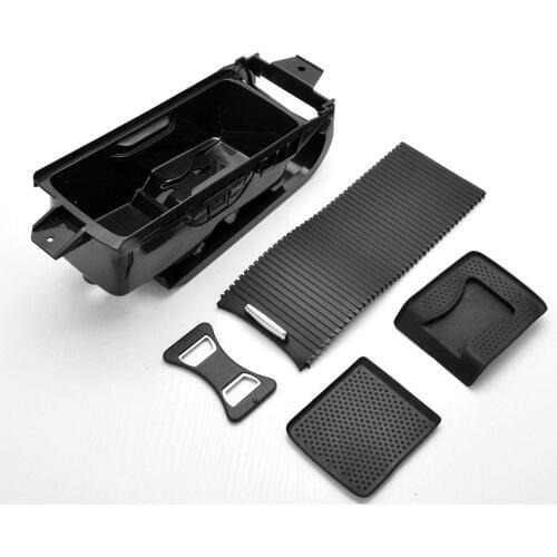 Black Euro Cup Holder Rubber Gel Bottom with Bottle Opener Arm Rest Center Console For Volkswagen Golf MK6 Jetta MK5