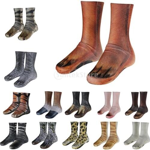 Breathable Cotton Kids Children Vivid 3D Animal Paw Crew Socks 19x9cm