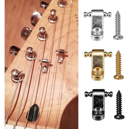 2Pcs Electric Guitar Roller String Trees String Retainer Mounting Guitar Tree Guide for Electric Guitars Parts and Accessories