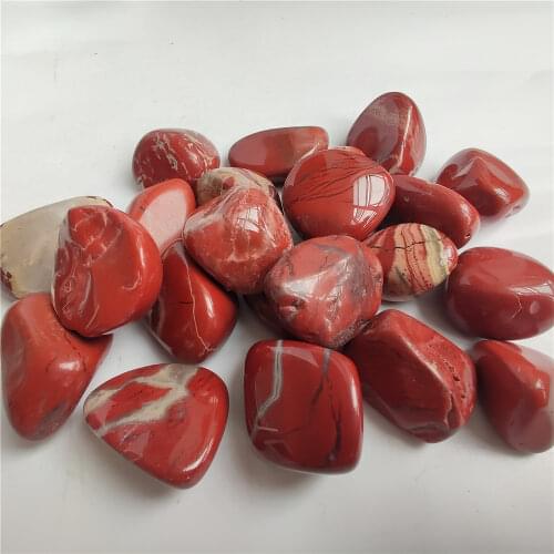 20mm-30mm Red Jasper Tumble Stones Polished Stone Healing Crystal Gemstones Fish Tank Aquarium Decor Home Ornament Stone