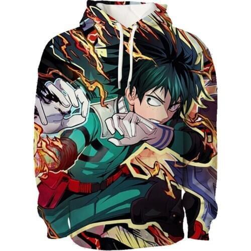 Anime My Hero Academia Cosplay Costumes Sweatshirt Tops Casual Hoodie Women Autumn Fashion Clothes Xmas Gift For Men
