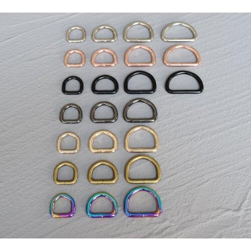 1 Pcs 15/20/25/30mm Metal D Ring DIY Mountaineering Bag Dog Collar Leash Belt Sewing Knapsack Garment Pursestraps Clip Clasp