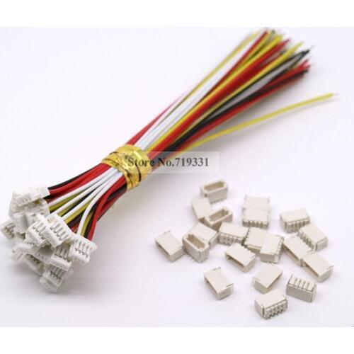 10 SETS Mini Micro SH 1.0 4-Pin JST Connector with Wires Cables 100MM
