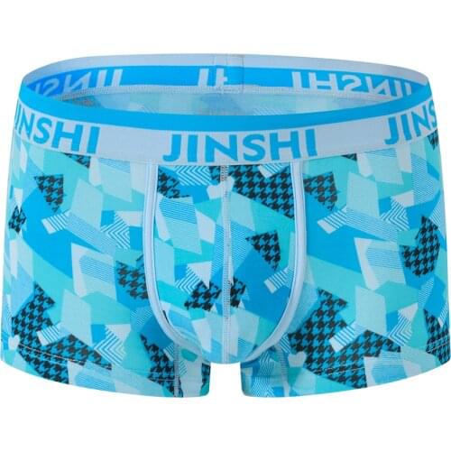 Fasion High Quality Bamboo Print Mens Boxer Short Underwear Width Elastic Waistband Leggings Male Panties Asia 3XL