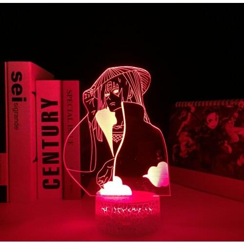Akatsuki Anime 3D White Base LED Visual Illusion Changing Night Light Bedroom Nightlight Birthday Gift Home Decor Lamp