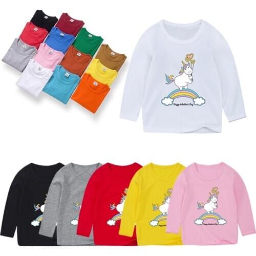 Girls Boys Cute Sweatershirt Cartoon Outfit Cotton Children Clothes Kids Long Sleeve Tops Casual Clothes For 1-12 Years