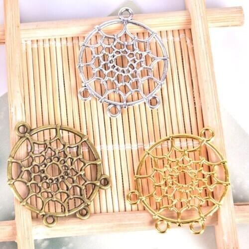 NEW 10Pcs/Set Dream Catcher Charms DIY Bracelet Earrings Necklace Vintage Alloy Pendant Jewelry Handmade Making Craft