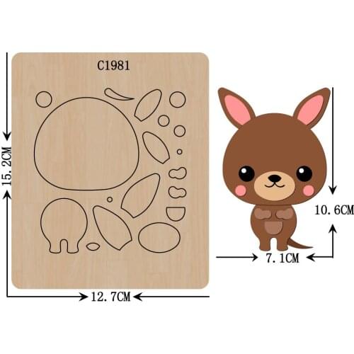 New kangaroo Wooden die Scrapbooking C1981 Cutting Dies