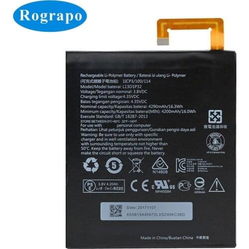 Original 4290mAh L13D1P32 Replacement Battery For Lenovo Lepad A8-50 A5500 Tab S8-50 Cell Phone Batteries