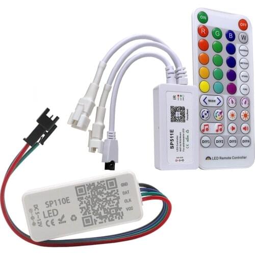 WS2811 WS2812B UCS1903 Full Color Pixel LED Strip Controller DC 5V 12V SP110E SP501E Wireless WIFI Bluetooth RGB Controller