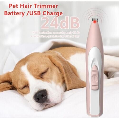 Portable Electric Dog Hair Trimmer Professional Foot Hair Shaving Pet Grooming Supplies USB Animal Foot Hair Trimming Machine