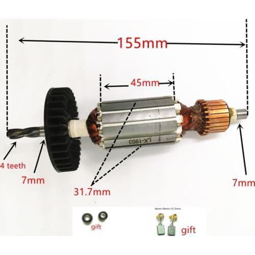 4 teeth AC220-240V Armature Engine motor Rotor Replacement for Makita HP1620 HP1641 HP1640 HP1621 HP1641F HP1621F Armature