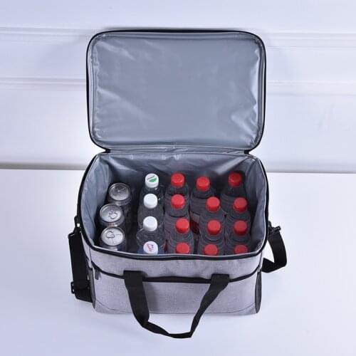 S/L Simple Large Capacity Cooler Bag Bento Snacks Fruit Drinks Fresh Keeping Pouch Outdoor Camping Picnic Bag