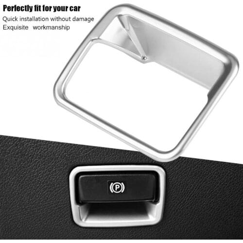 Silver Chrome Car Electrical Park Handbrake Hand Brake Molding Cover Trim for Mercedes Benz Vito W447 2014 2015 2016 2017