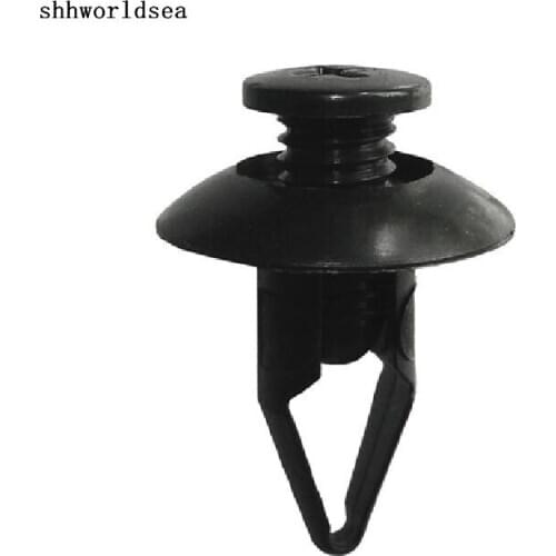 Shhworldsea 100pcsNylon Black Bumper Cover Push-Type Retainer For Ford W706713-S300 For Mazda NA01-56-145