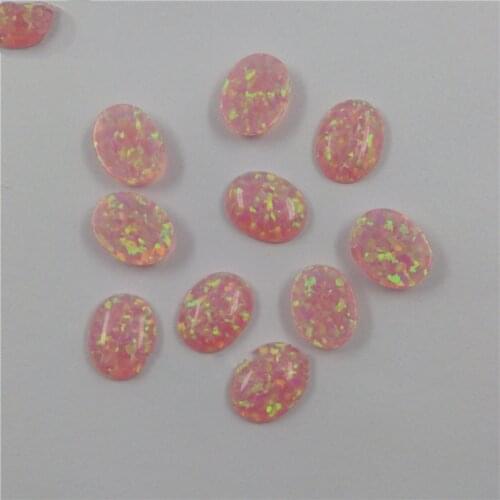 50pcs Promothion! Wholesale good fire 8*10mm loose opal oval cabochon beads for jewelry