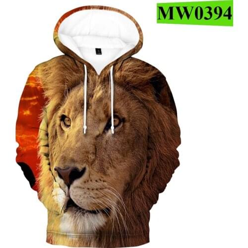 New Lion king of the forest 3D Mens Hoodies Fashion Pring wild animals Sweatshirts Women Men Spring Autumn Sportswear