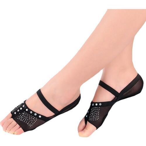 Comfort Diamond Foot Thong Toe Ballet Dance Socks Undies Dance Paws Half Lyrical Ballet Dance Practice Shoes Forefoot Cover