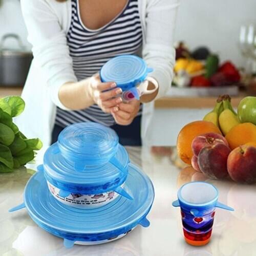 Universal Silicone Stretch Lid Practical Multi-functional Durable Kitchen Cookware Reusable Pan Bowl Pot Seal Cover