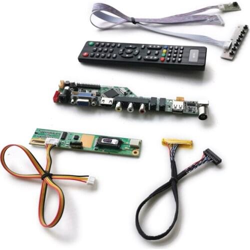 VGA+AV+USB 1CCFL For CLAA154WP04A/CLAA154WP05A/QD17TL02/QD14TL03 screen LCD display control board 1440*900 kit LVDS 30-Pin