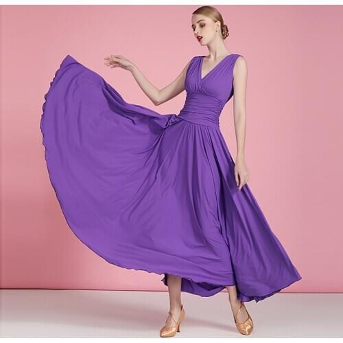 Modern Dance Costume Women Ladies Adults Waltzing Tango Dancing Dress Ballroom Costume Evening Party Dress