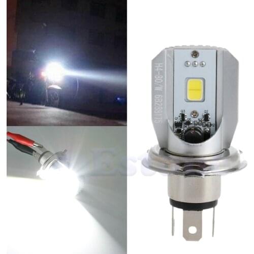 1Pc COB H4 LED Hi/Lo Beam Motorcycle Headlight Front Light Bulb Lamp White