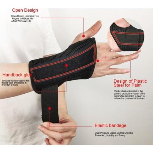 1pc Wrist Support Pain Carpal Tunnel Syndrome Relieve Stabilizing Support for Right Left Hands Wrist Support Sports Accessories