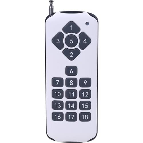 18CH Channel RF ASK Remote Control 433MHz 18 Keys High Power Wireless Transmitter for Switch Door Lock Alarm