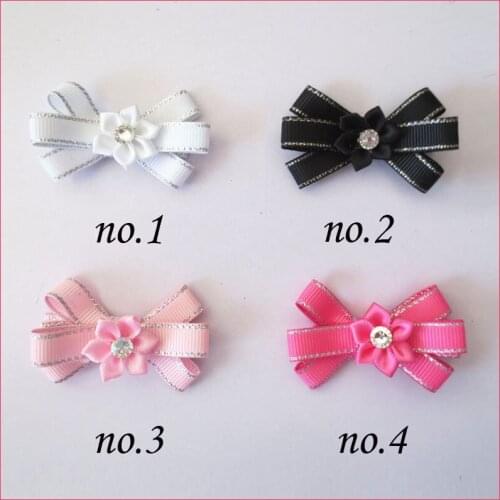 50 BLESSING Good Girl 2.5" Lily Flower Hair Bow Clip Baby Accessories Wholesale