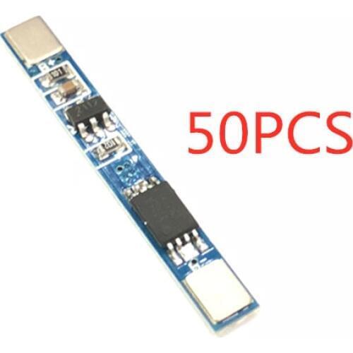 50pcs Single 3.2V lithium iron phosphate protection board pad can be spot welded 2.5A current limit