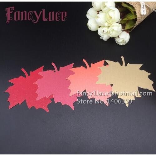 50PCS Canadian Maple Leaf Hang Tags Gift Card Message Card for Birthday Party Decoration diy Wishing tree card Paper Label Cards