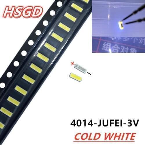 500pcs 4014 JUFEI Replace 4020 SMD LED Beads Cold white 0.5W 3V 150mA For TV/LCD Backlight LED Backlight High Power LED EMC
