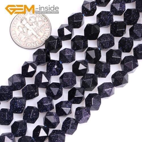 6mm 8mm 10mm 12mm Blue Sand Stone Round Faceted Beads for Jewelry Making DIY Necklace Gift Strand 15 Inches Wholesale! New