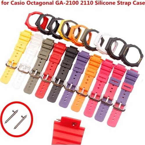 Watch accessories resin strap case for men and women suitable for Casio G-SHOCK GA2100 modified watch strap