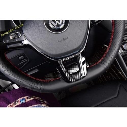 Auto Steering Wheel U Shape Frame Accessories Cover Trim Fit For Volkswagen Passat B8 2016 - 2018 ABS Matte / Carbon Fiber Look