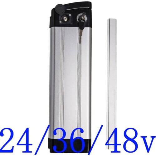 24V 36V 48V electric bike battery case 24V 36V 48V Silver Fish Ebike Aluminum housing Top discharge