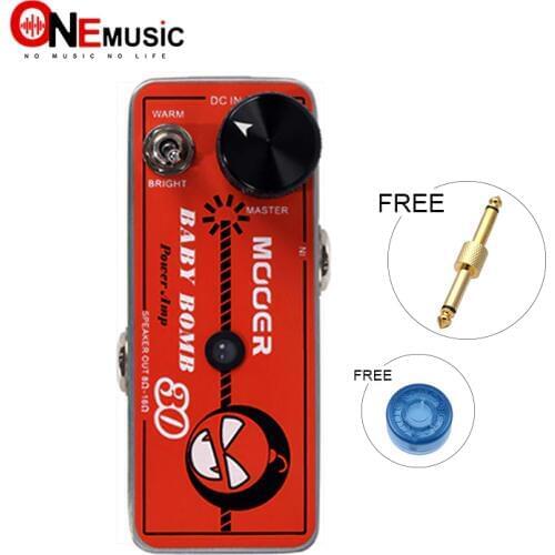 MOOER Baby Bomb 30 30W Digital Micro Power AMP Post Stage Overdrive Effect Guitar Pedal with US pin Adapter and Gold Connector