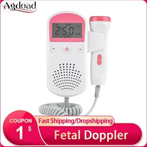Fetal Doppler 2.5MHZ Fetal Home Pregnancy Heart Rate Monitor Baby Fetal Heart Rate Detector No Radiation