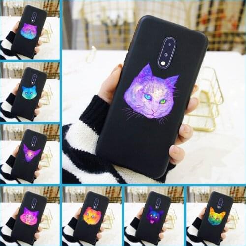 Phone Case For One Plus 7 7 Pro 6 6T 5 5T 3 3T Soft Silicone Purple Cat Cool Back Cover For OnePlus 3 3T 5 5T 6 6T 7 7 Pro Case