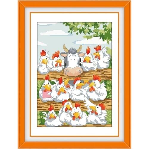 Country chorus cross stitch kits package 18ct 14ct 11ct white cloth cotton thread embroidery DIY crosstich needlework