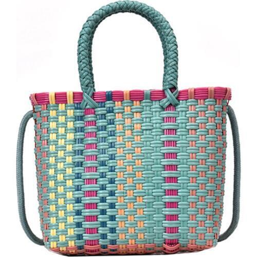 Fashion Summer Beach Bag Color Straw Bag Lady Travel Mobile Handbag Girl Handbag