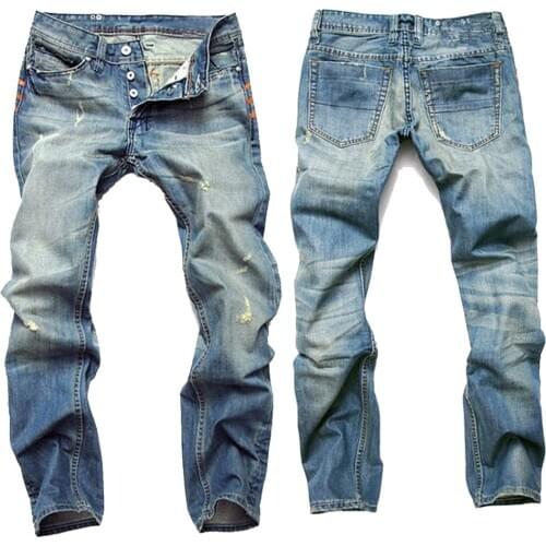 Trendy Ripped Jeans Men Casual Denim Pants Loose Baggy Straight Tousers Streetwear Harem Distressed Jeans Men Clothing