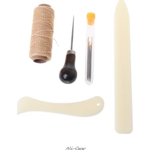 New 11 Pieces Bookbinding Kit Starter Tools Set Bone Folder Paper Crafts Sewing